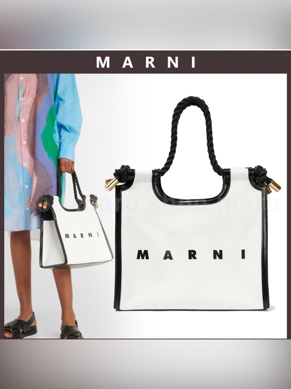 Marni Marcel
Medium canvas tote bag